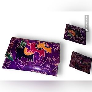 Genuine Hand Made Leather wallet and Coin Pouch set-3